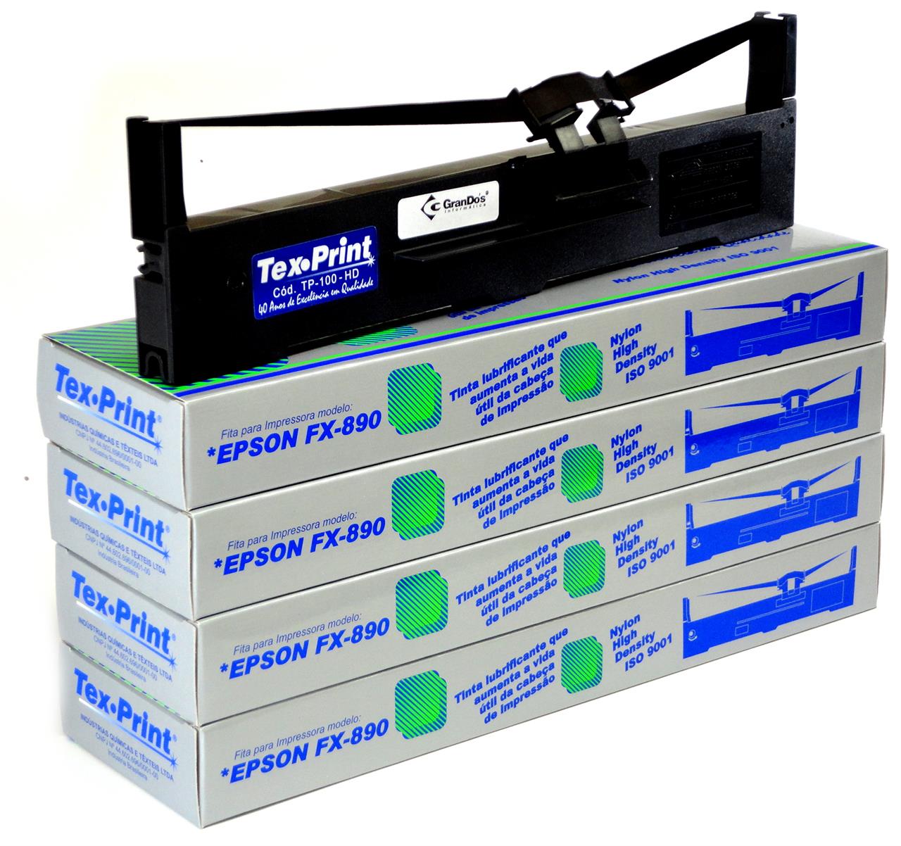 Fitas para Impressoras Matriciais - Fita para Epson FX 890 e LQ 590 TexPrint pack com 5 unidades