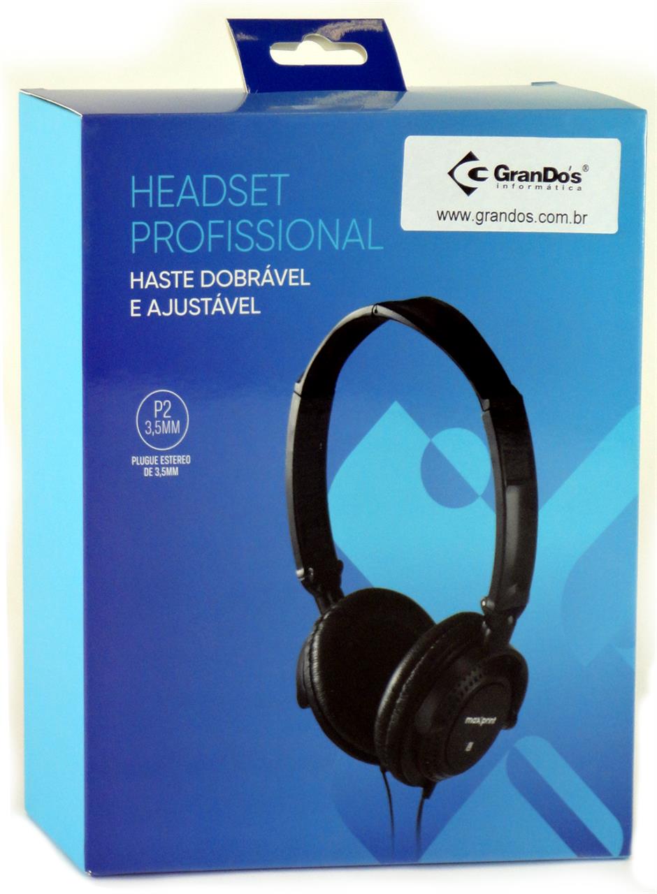 Caixas de Som, Headset e Webcam - Fone de Ouvido com Haste Dobrável