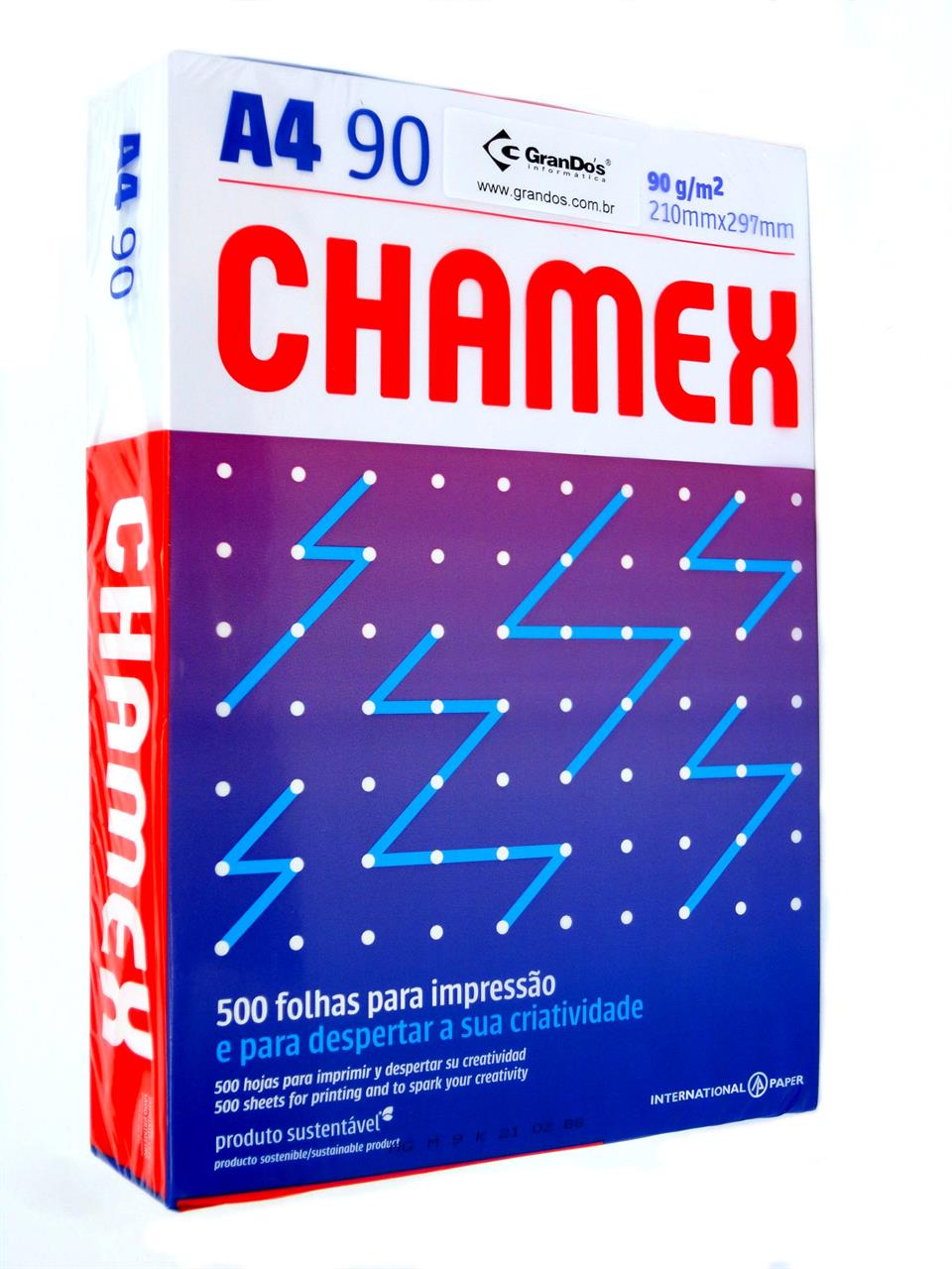 Sulfite - Papel Sulfite GRAMATURA 90 A4 Chamex Super