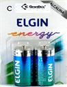 Pilha Alcalina C Média Com 2 unidades Elgin
