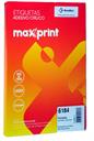 Folhas de Etiquetas Adesivas em Papel Tamanho Carta para Impressora Jato de Tinta e Laser da Maxprint 101,6x84,7 Milímetros com 6 Etiquetas por Folha.[ O modelo 6284 tem a mesma medida. ]