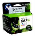 Cartucho de Tinta Original HP 667 XL Colorio 3YM80AL Para HP DeskJet Ink Advantage 1275 2374 2375 2376 2700 2774 2775 2776 HP DeskJet Ink Advantage Plus 6475 6476