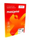 Folhas de Etiquetas Adesivas em Papel Tamanho A4 para Impressora Jato de Tinta e Laser da Maxprint 38,1x63,5 Milímetros com 21 Etiquetas por Folha. [ O modelo A4260 tem a mesma medida. ]