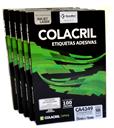 Etiquetas Adesivas em Papel Tamanho A4 para Impressora Jato de Tinta e Laser CA4349 da Colacril 26,0x15,0 Milímetros com 126 Etiquetas por Folha no Atacado em Pack com 5 Caixas de 100 Folhas. [ O modelo A4249 tem a mesma medida. ]