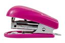 Grampeador Mini Plástico Semiautomático Rosa Maxprint MX G15 Capacidade 15 Folhas