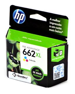 Cartucho Original HP 662XL Colorido CZ106AB