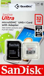 Cartão de Memória 32GB SanDisk Ultra Classe 10