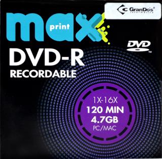 DVD-R Maxprint 4.7GB