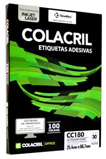 Etiquetas 6180 25,4mm x 66,7mm Colacril