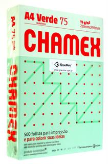 Papel Sulfite COLORIDO A4 Chamex VERDE