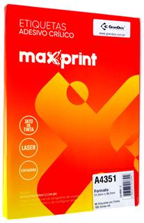 Etiquetas A4351 21,2mm x 38,2mm Maxprint