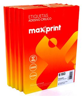 Etiquetas 6183 50,8mm x 101,6mm no Pack com 5 Caixas Maxprint
