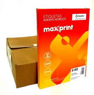 Etiquetas 6180 25,4mm x 66,7mm no Pack com 5 Caixas Maxprint