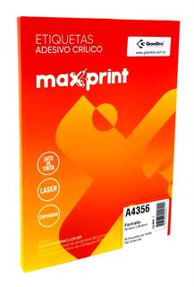 Folhas de Etiquetas Adesivas em Papel Tamanho A4 para Impressora Jato de Tinta e Laser da Maxprint 25,4x63,5 Milímetros com 33 Etiquetas por Folha. [ O modelo A4256 tem a mesma medida. ]
