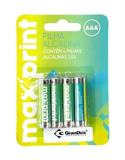 Pilha Alcalina AAA 1,5V com 4