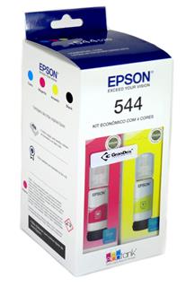 Kit de Refil de Tinta Original Epson 544 com 4 Cores