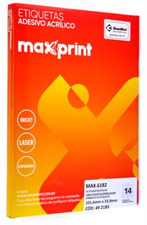 Etiquetas 6182 33,9mm x 101,6mm Maxprint