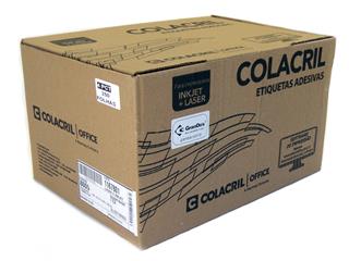Etiquetas 6180 25,4mm x 66,7mm na caixa com 1000 folhas Colacril 8005L