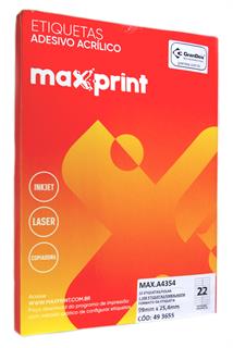 Etiquetas A4354 25,4mm x 99mm Maxprint
