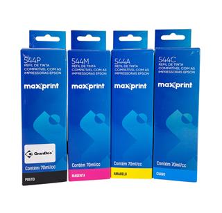 Kit de Refil de Tinta Maxprint 544 em Pack com as 4 Cores