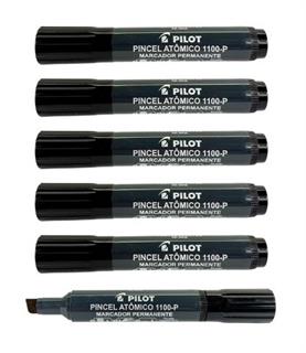 Pincel Atômico PRETO Pilot no Pack com 6 Unidades