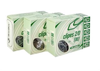 Clips Numero 2/0 caixa com 100 unidades ACC no Pack com 3 caixas