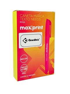 Caneta Marca Texto Needs Rosa com 12