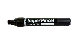 Marcador Permanente Preto Compactor Super Pincel