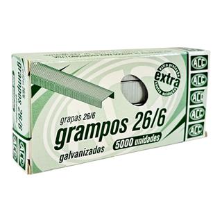 Grampo 26/6 Galvanizado com 5000 Unidades ACC
