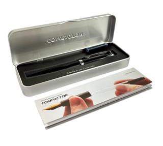 Caneta Tinteiro Chrome Black-Azul