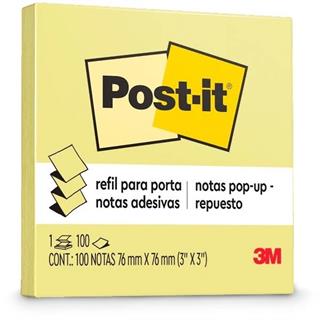 Bloco Adesivo 3M Amarelo 76mm X 76mm 100 Folhas