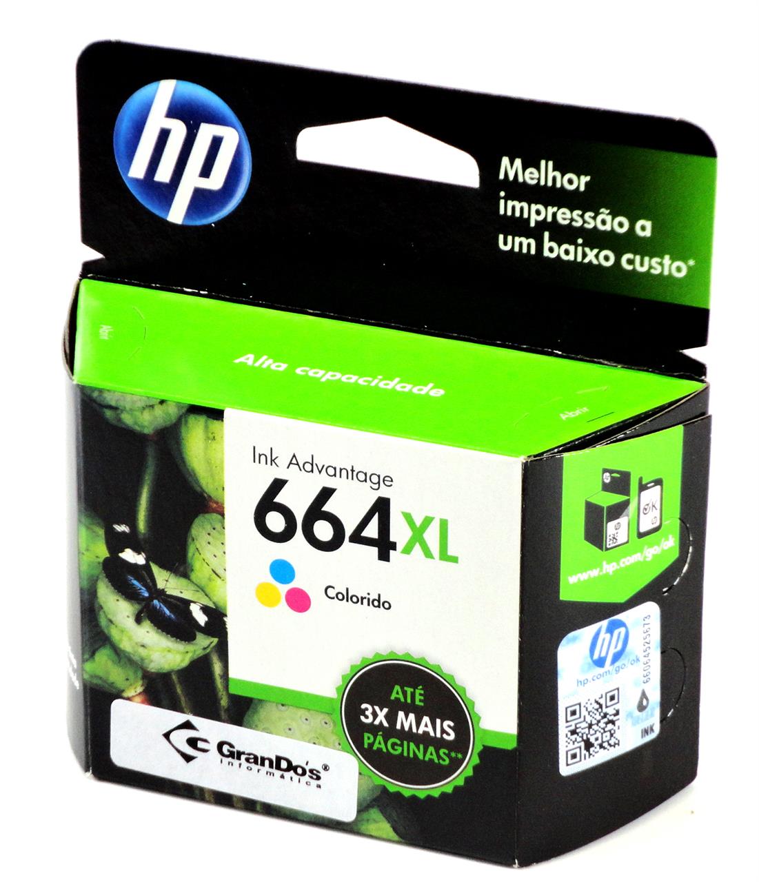 Cartucho Original HP 664XL Colorido