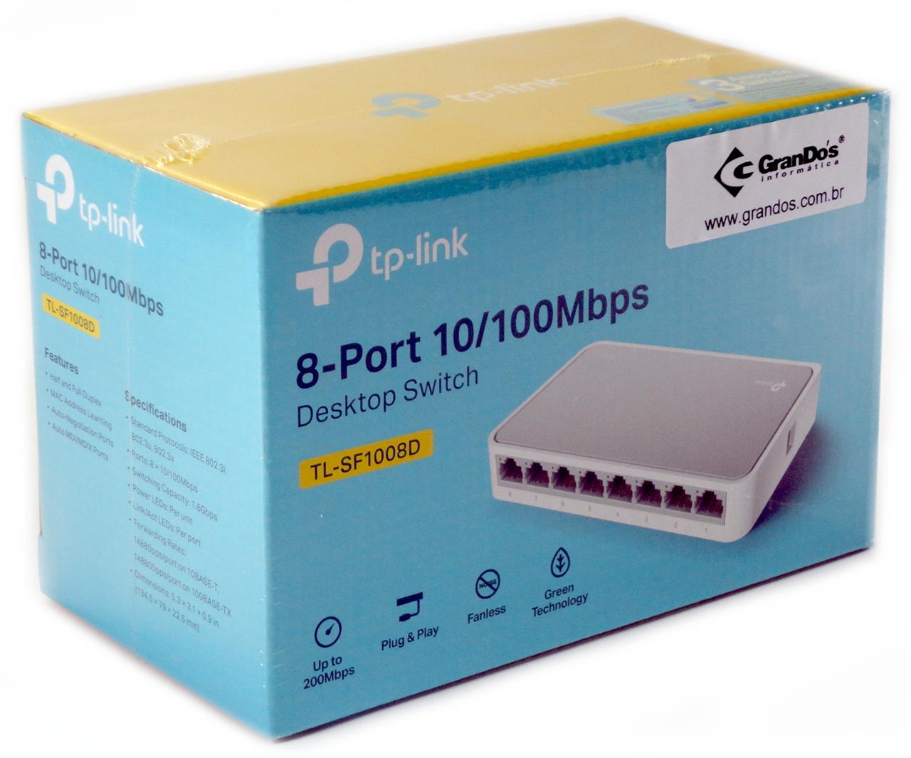 Roteadores e Switch - Switch 8 Portas 10/100Mbps TP Link