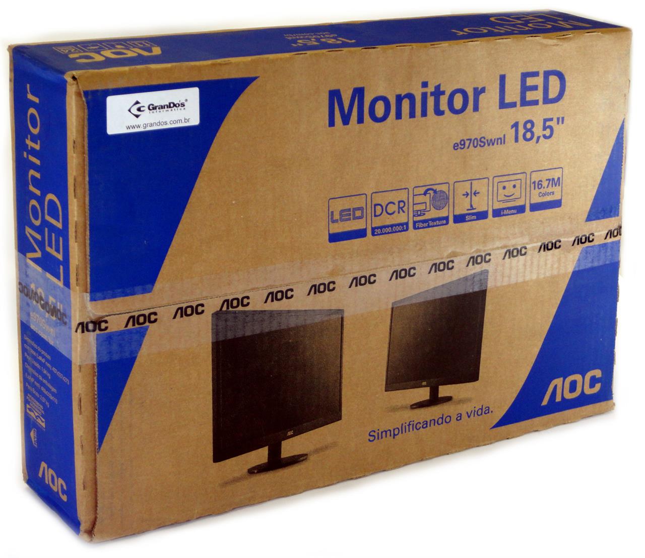 Monitores e TV - Monitor Led 18,5" e970SWN AOC