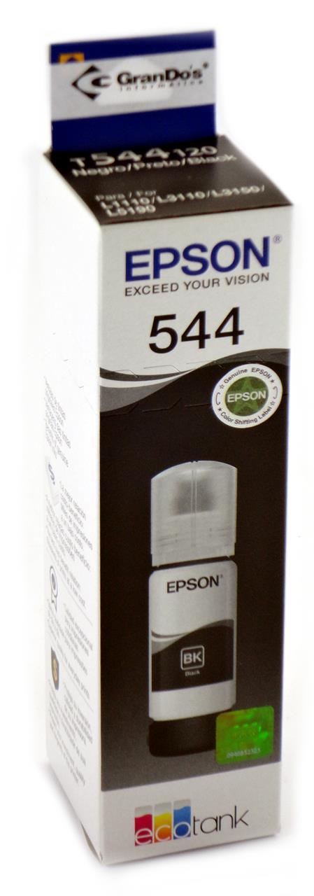 Refil de Tinta Original Epson 544 Preto