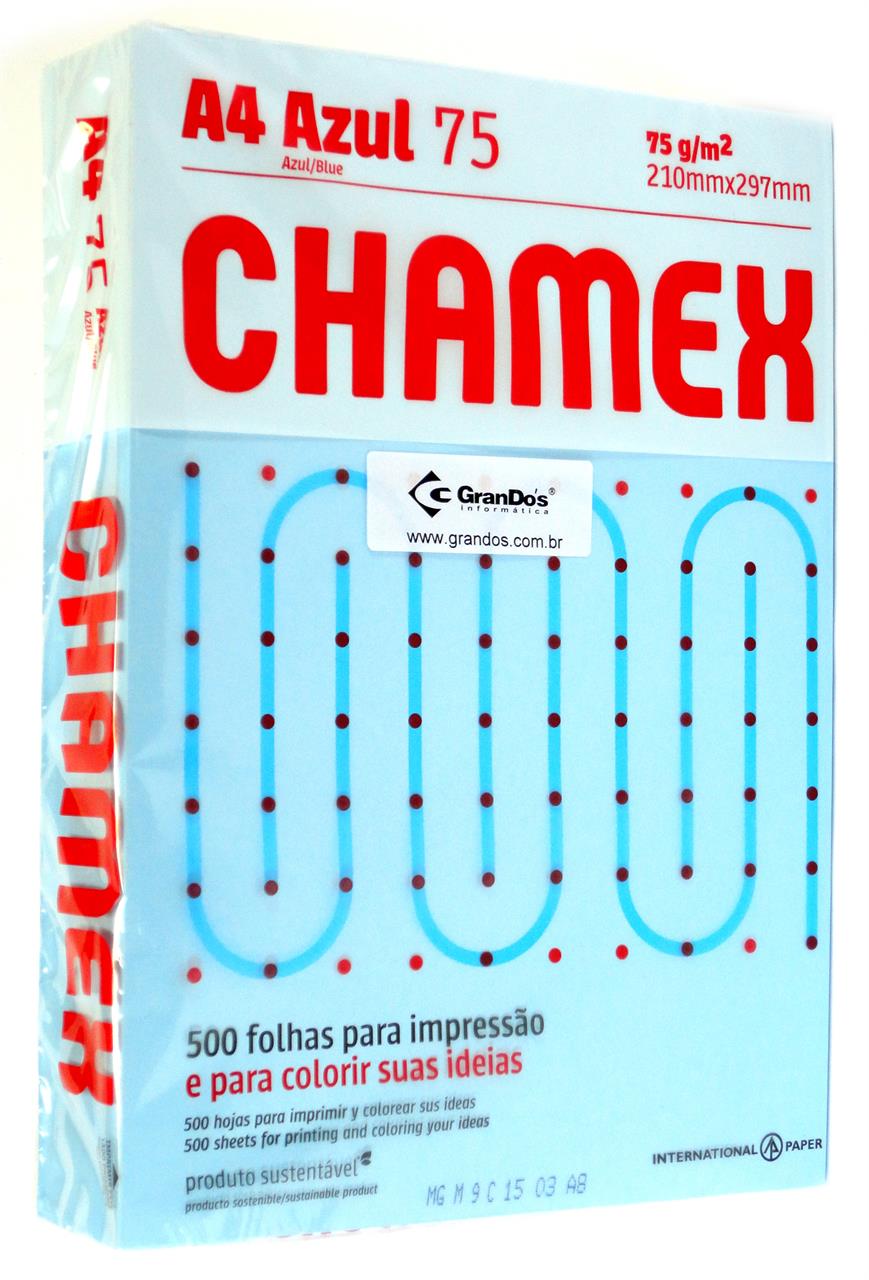 Papel Sulfite COLORIDO A4 Chamex AZUL