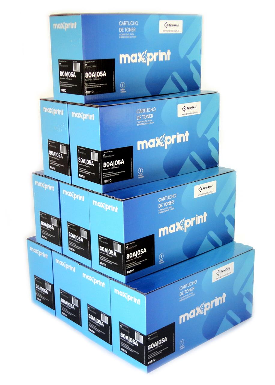 Toner Maxprint CE505A CF280A na Caixa com 10 Toners