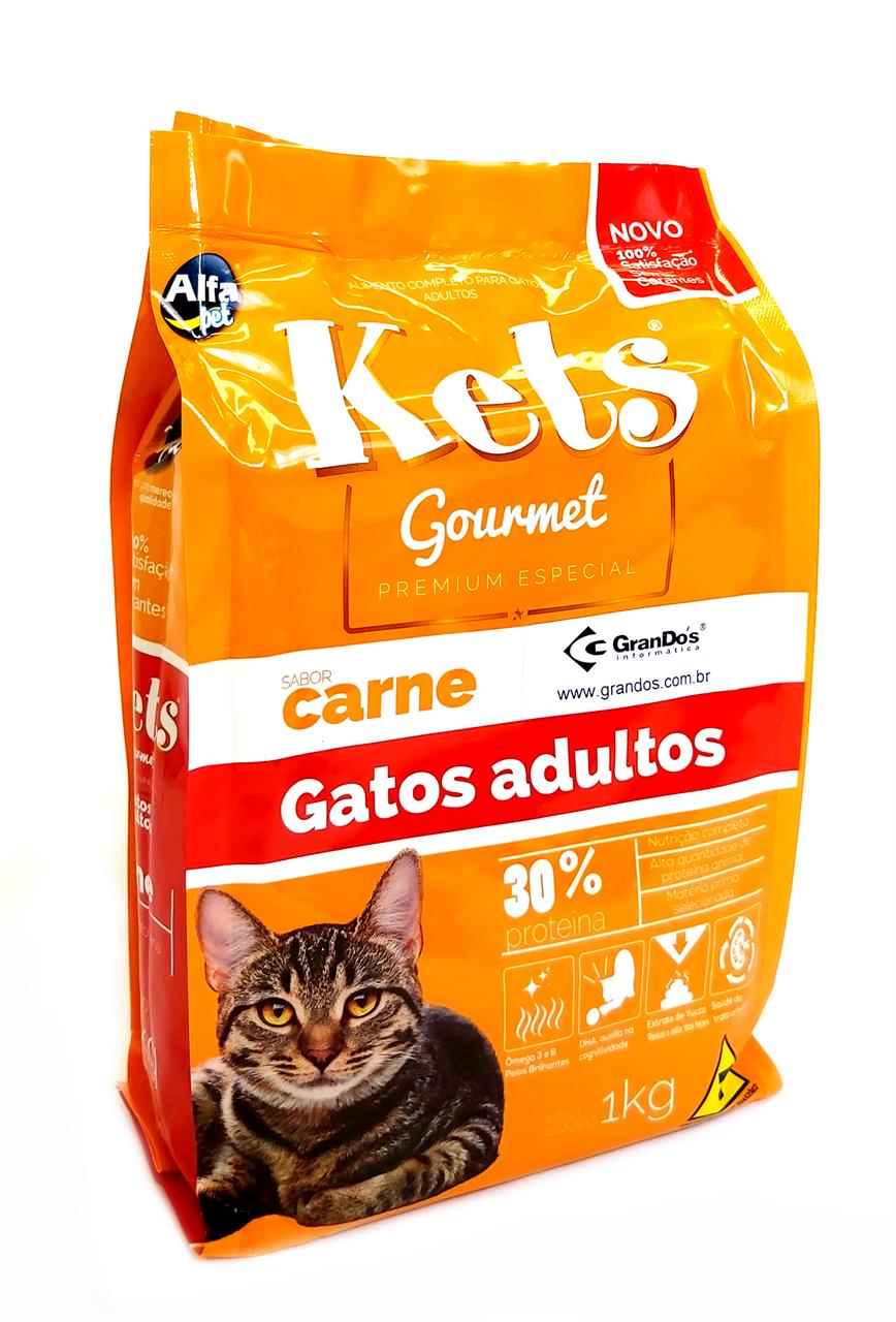 Ração para Gatos Kets Gourmet Carne 1kg