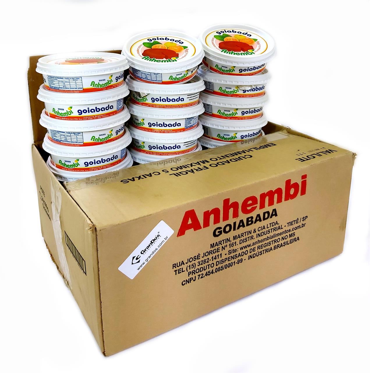 Produtos Adquiridos Diretamente do Fabricante - Goiabada Tradicional Anhembi na Caixa com 24 Potes