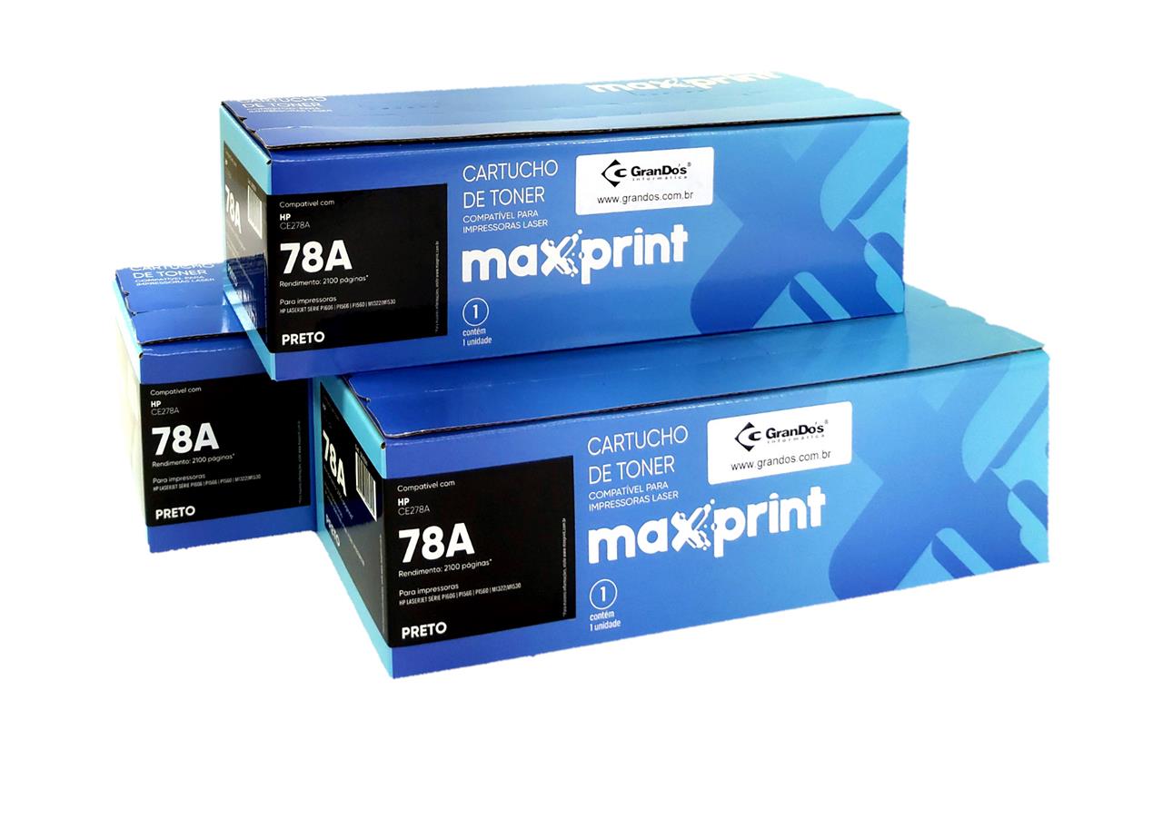 Toner Maxprint CE278A na Caixa com 3 Toners