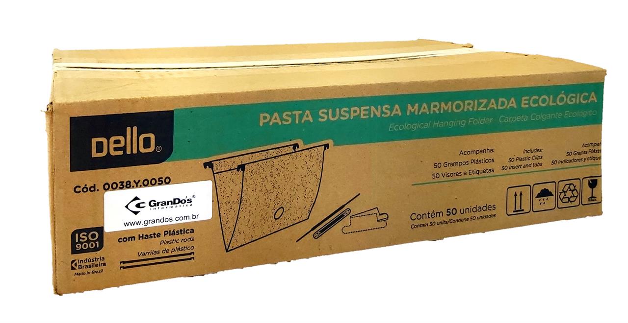 Pasta Suspensa Marmorizada Ecológica caixa com 50 unidades