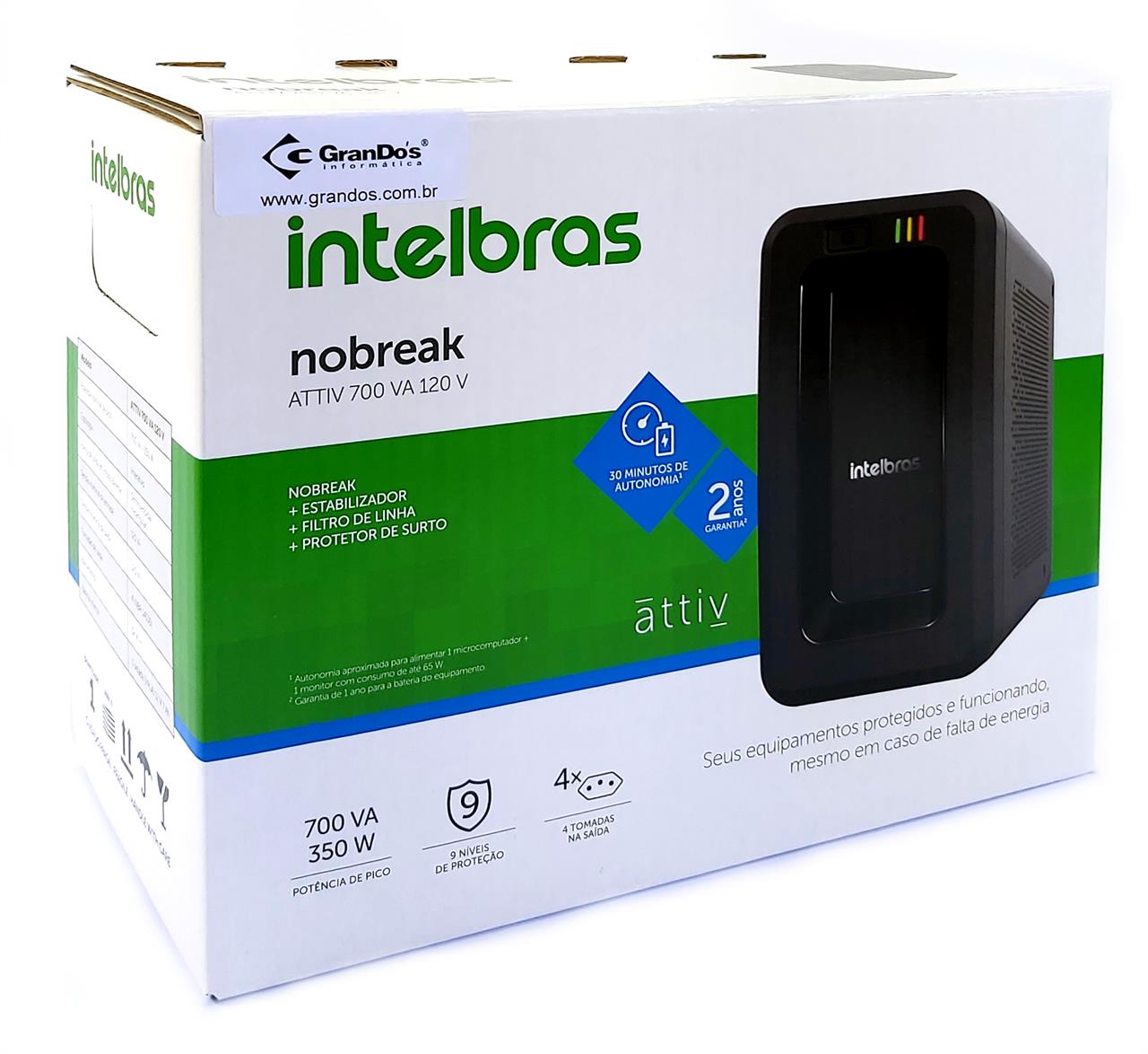 Nobreak 700va Intelbras Attiv Monovolt 110v