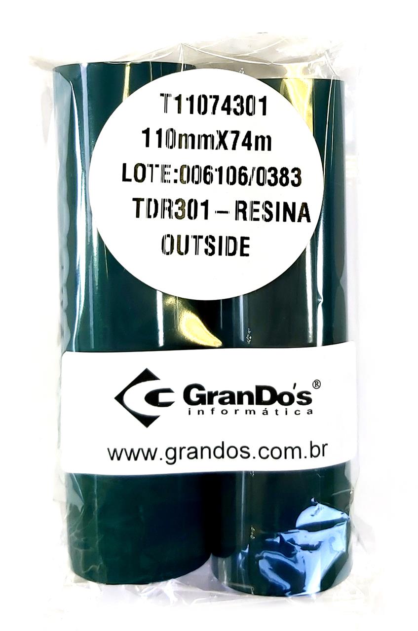 Ribbon RESINA 110 mm x 74 metros no Pack com 2 Rolos