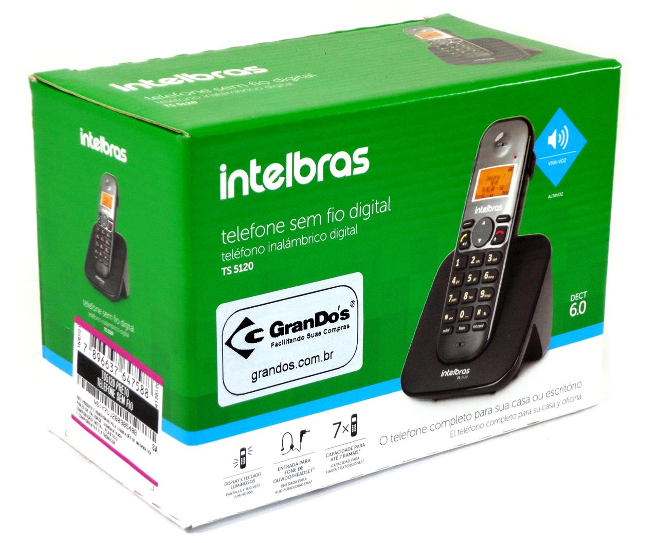 Telefone Sem Fio Intelbras TS5120 Com Viva Voz