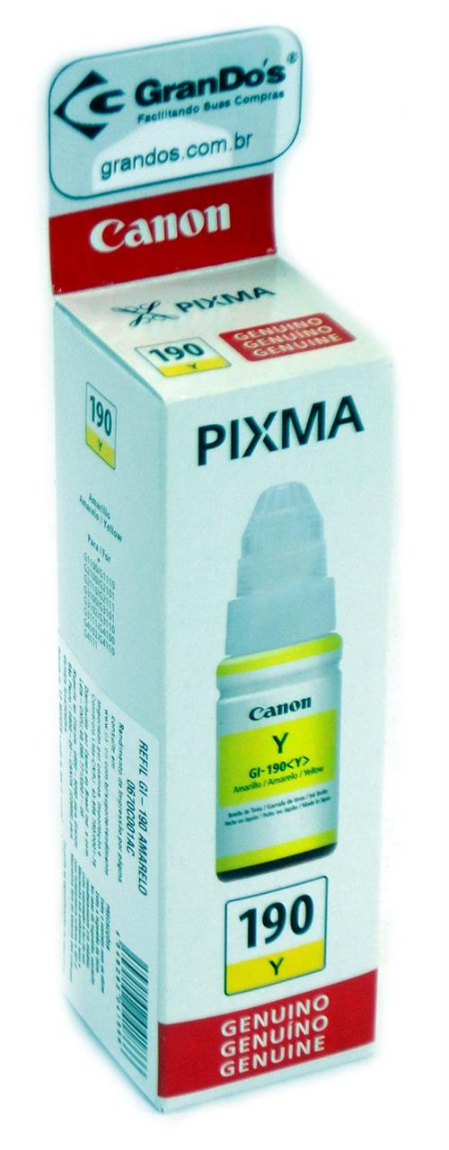 Refil De Tinta Original Canon GI-190 Amarelo