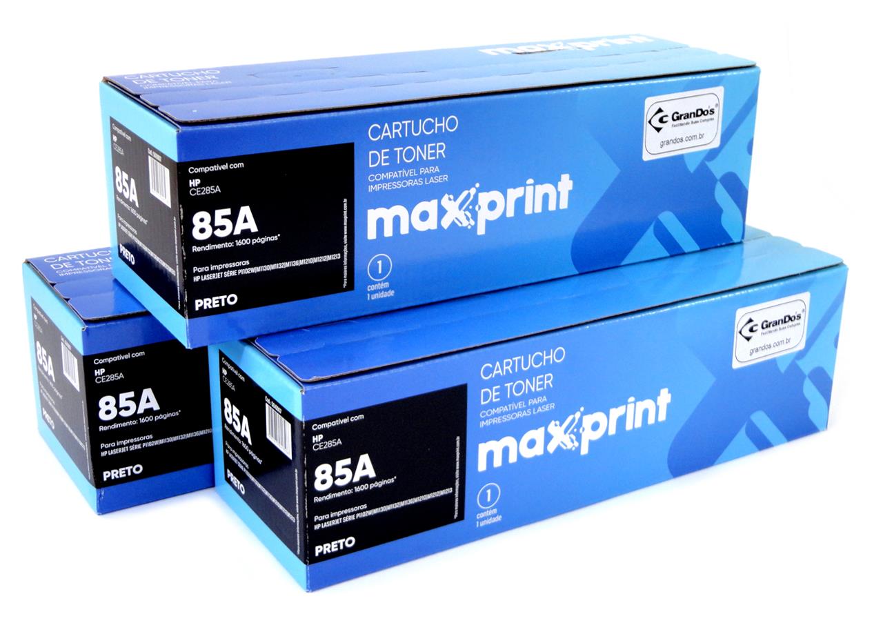 Toner Maxprint CE285A na Caixa com 3 Toners