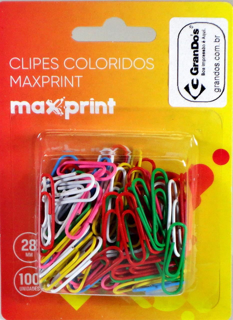 Clips Coloridos Blister com 100 unidades