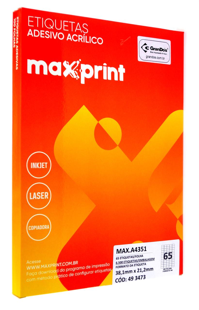 Etiquetas A4351 21,2mm x 38,1mm Maxprint