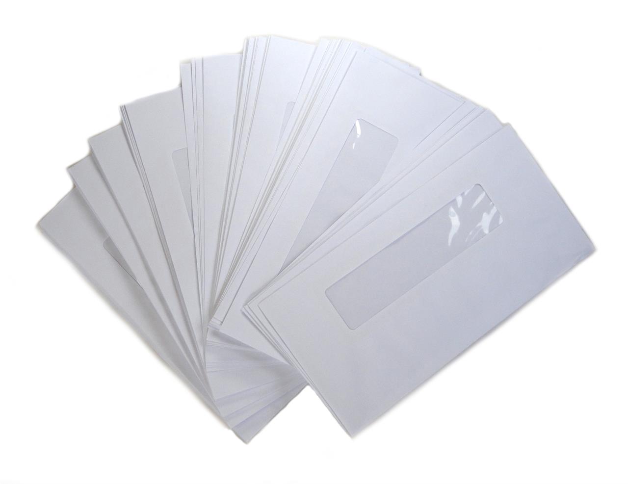 Envelope 114 x 229 Branco COM VISOR na caixa com 250