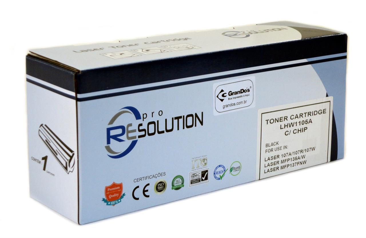 Toner Similar Pro Resolution para Impressoras e Multifuncionais - Toner Resolution 105A COM CHIP